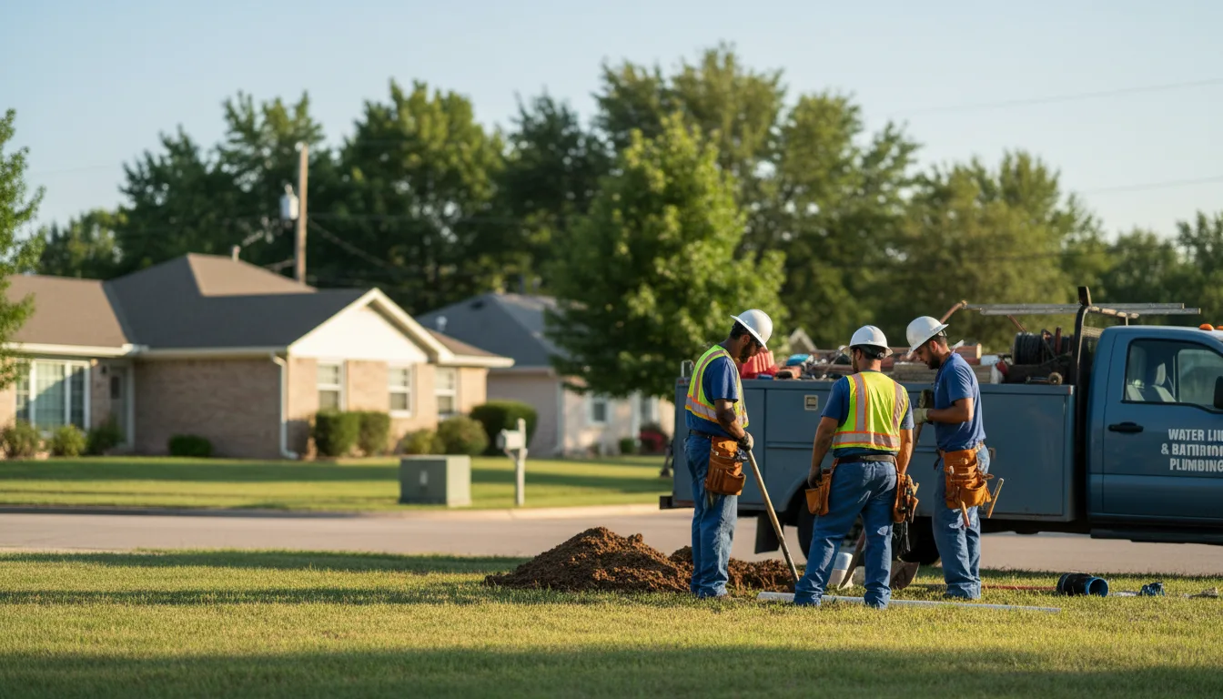 Residential water line and bathroom plumbing service in Arcadia, MI